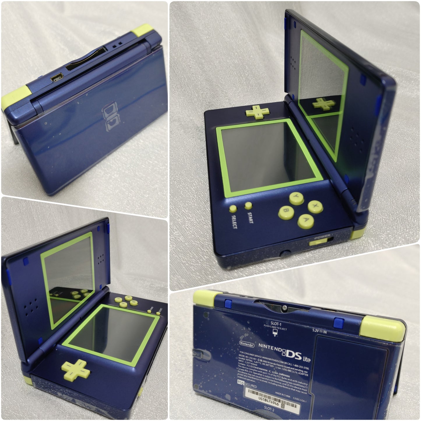 Custom Modded  Nintendo DS Lite renewed with a New 3rd party Shell + New Wall charger