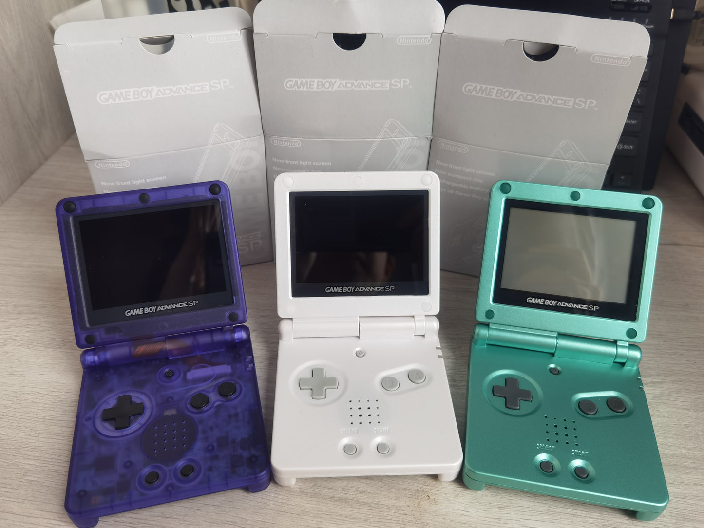 Custom Modded Nintendo GameBoy Advance SP AGS 001 / IPS Handheld Consoles +Charger Switch Renewed GBASP with new 3rd party Case