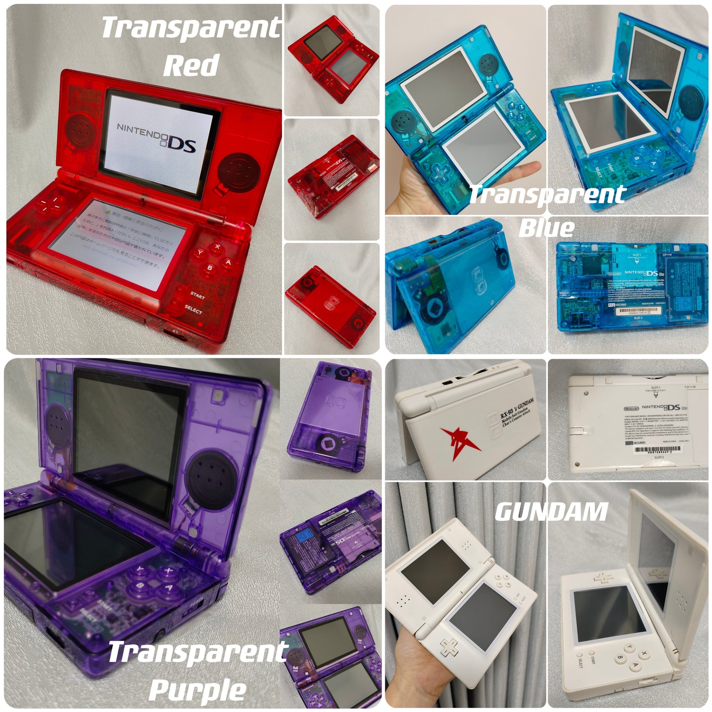 Custom Modded  Nintendo DS Lite renewed with a New 3rd party Shell + New Wall charger