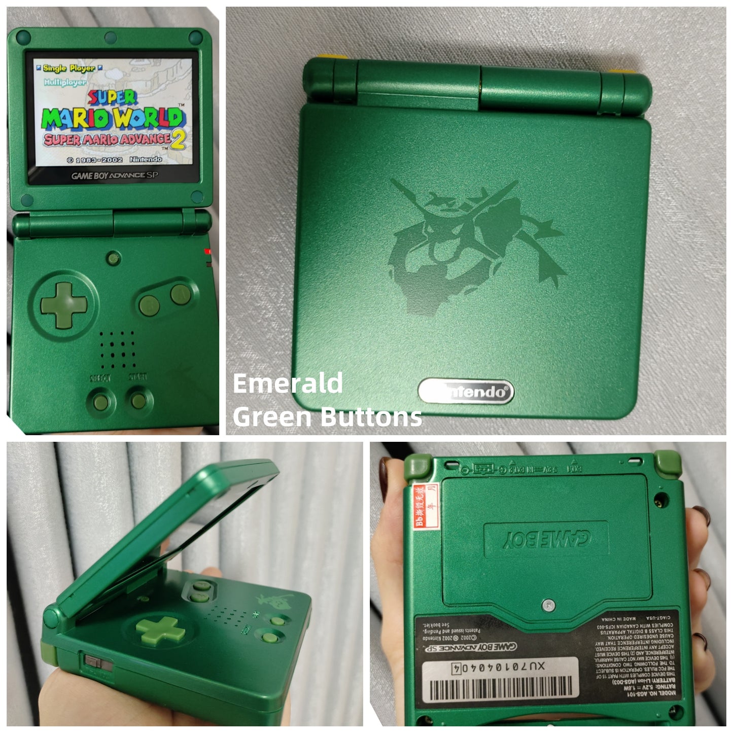 Custom Modded Nintendo GameBoy Advance SP AGS 001 / IPS Handheld Consoles +Charger Switch Renewed GBASP with new 3rd party Case